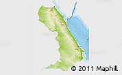 Physical 3D Map of Al Bahr/Al Ahmar (RedSea), single color outside