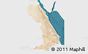 Satellite 3D Map of Al Bahr/Al Ahmar (RedSea), single color outside