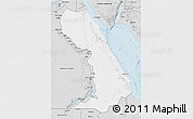 Silver Style 3D Map of Al Bahr/Al Ahmar (RedSea)