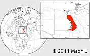 Blank Location Map of Al Bahr/Al Ahmar (RedSea), within the entire country