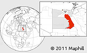Blank Location Map of Al Bahr/Al Ahmar (RedSea), highlighted parent region, within the entire country