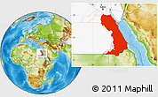 Physical Location Map of Al Bahr/Al Ahmar (RedSea), highlighted country