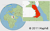 Savanna Style Location Map of Al Bahr/Al Ahmar (RedSea), highlighted parent region