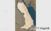 Satellite Map of Al Bahr/Al Ahmar (RedSea), darken