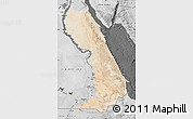 Satellite Map of Al Bahr/Al Ahmar (RedSea), desaturated