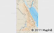 Satellite Map of Al Bahr/Al Ahmar (RedSea), shaded relief outside