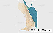 Satellite Map of Al Bahr/Al Ahmar (RedSea), single color outside