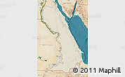 Shaded Relief Map of Al Bahr/Al Ahmar (RedSea), satellite outside