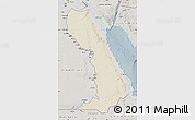 Shaded Relief Map of Al Bahr/Al Ahmar (RedSea), semi-desaturated