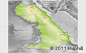 Physical Panoramic Map of Al Bahr/Al Ahmar (RedSea), desaturated