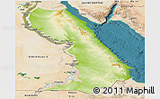 Physical Panoramic Map of Al Bahr/Al Ahmar (RedSea), satellite outside