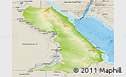 Physical Panoramic Map of Al Bahr/Al Ahmar (RedSea), shaded relief outside