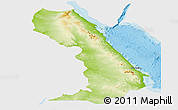 Physical Panoramic Map of Al Bahr/Al Ahmar (RedSea), single color outside