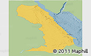 Savanna Style Panoramic Map of Al Bahr/Al Ahmar (RedSea), single color outside