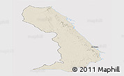 Shaded Relief Panoramic Map of Al Bahr/Al Ahmar (RedSea), cropped outside