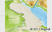 Shaded Relief Panoramic Map of Al Bahr/Al Ahmar (RedSea), physical outside