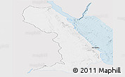 Silver Style Panoramic Map of Al Bahr/Al Ahmar (RedSea), single color outside