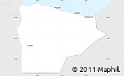 Silver Style Simple Map of Matruh, single color outside