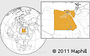 Political Location Map of Egypt, blank outside