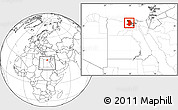 Blank Location Map of Al Buhayrah (Behera), within the entire country