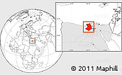 Blank Location Map of Al Buhayrah (Behera), highlighted country