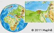 Physical Location Map of Al Gharbiyah (Gharbia)
