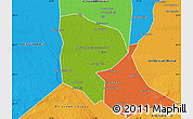 Physical Map of Al Minufiyah (Menoufia), political outside