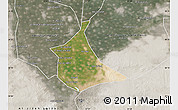 Satellite Map of Al Qalyubiyah (Kalyoubia), semi-desaturated