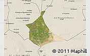 Satellite Map of Al Qalyubiyah (Kalyoubia), shaded relief outside