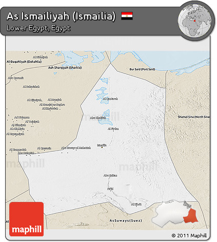 Classic Style 3D Map of As Ismailiyah (Ismailia)