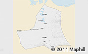 Classic Style 3D Map of As Ismailiyah (Ismailia), single color outside