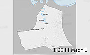 Gray 3D Map of As Ismailiyah (Ismailia), single color outside