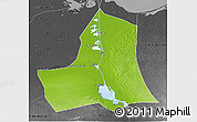 Physical 3D Map of As Ismailiyah (Ismailia), darken, desaturated