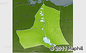 Physical 3D Map of As Ismailiyah (Ismailia), darken