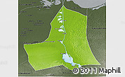 Physical 3D Map of As Ismailiyah (Ismailia), darken, semi-desaturated