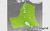 Physical 3D Map of As Ismailiyah (Ismailia), desaturated