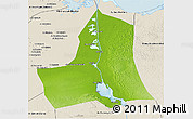 Physical 3D Map of As Ismailiyah (Ismailia), shaded relief outside