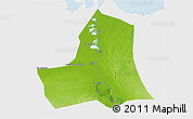 Physical 3D Map of As Ismailiyah (Ismailia), single color outside