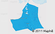 Political 3D Map of As Ismailiyah (Ismailia), single color outside