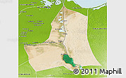 Satellite 3D Map of As Ismailiyah (Ismailia), physical outside