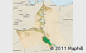 Satellite 3D Map of As Ismailiyah (Ismailia), shaded relief outside