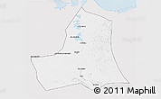 Silver Style 3D Map of As Ismailiyah (Ismailia), single color outside
