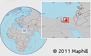 Gray Location Map of As Ismailiyah (Ismailia)