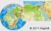 Physical Location Map of As Ismailiyah (Ismailia), within the entire country