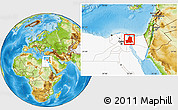 Physical Location Map of As Ismailiyah (Ismailia), highlighted country
