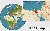 Satellite Location Map of As Ismailiyah (Ismailia)