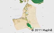 Satellite Map of As Ismailiyah (Ismailia), single color outside