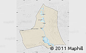 Shaded Relief Map of As Ismailiyah (Ismailia), lighten, desaturated