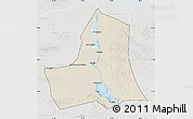 Shaded Relief Map of As Ismailiyah (Ismailia), lighten, semi-desaturated