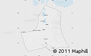 Silver Style Map of As Ismailiyah (Ismailia), single color outside